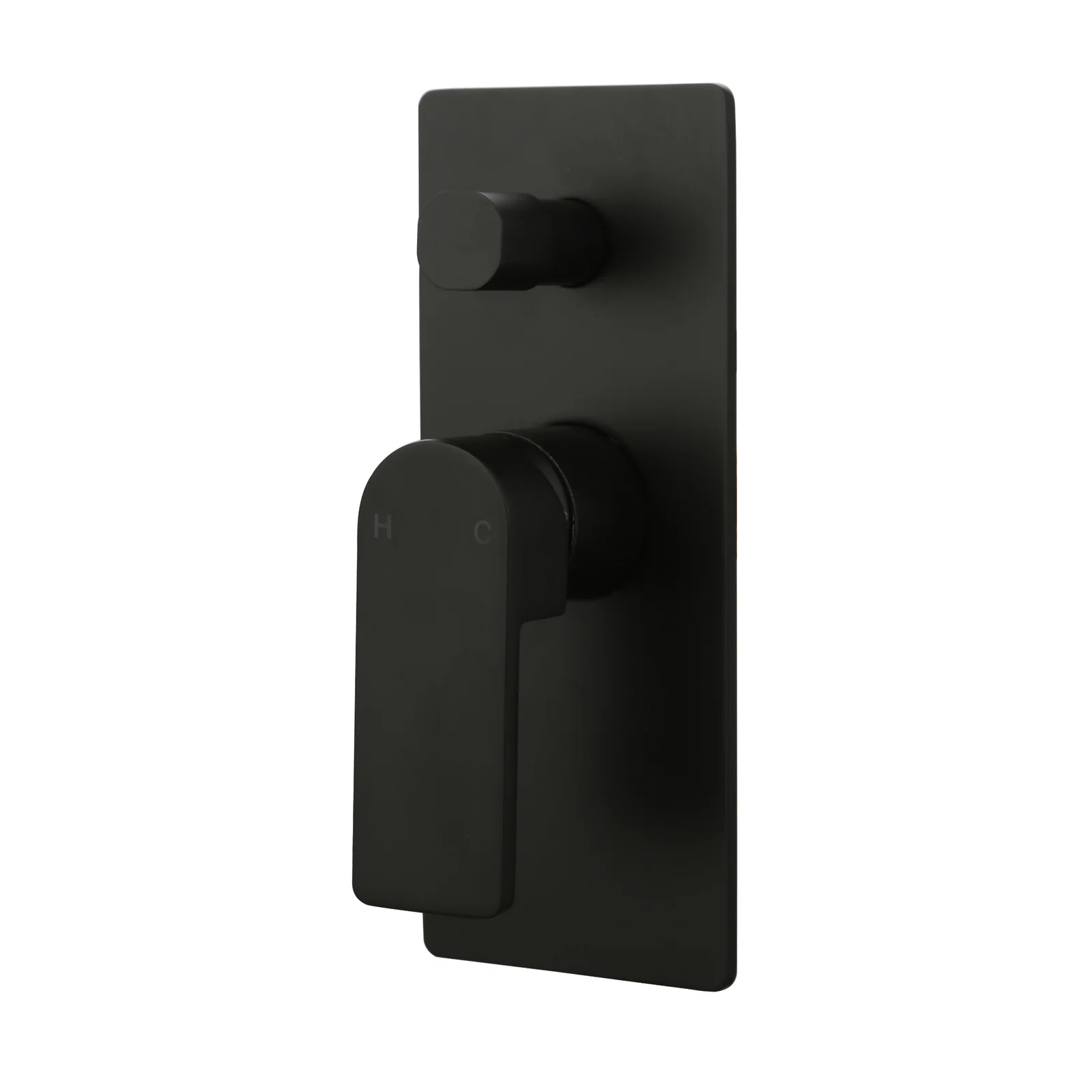 Ikon Flores Wall Mixer with Diverter Matte Black - Image 3