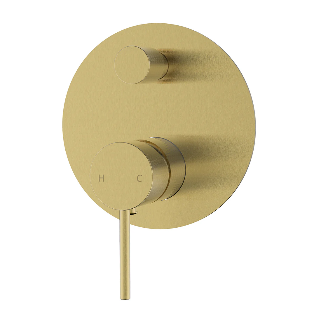 Ikon Hali Wall Mixer With Diverter Brushed Gold - Image 3