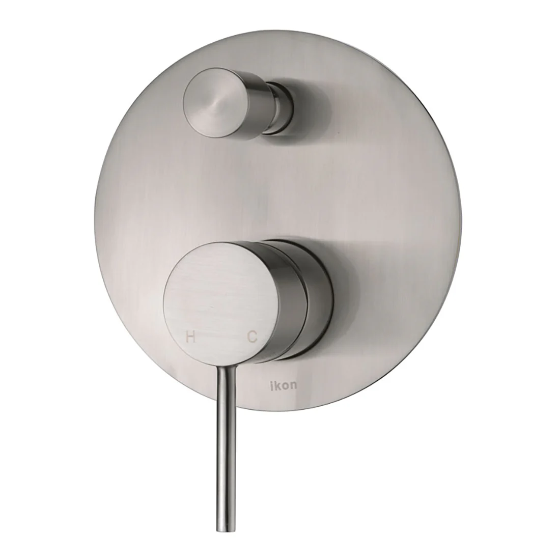 Ikon Hali Wall Mixer With Diverter Brushed Nickel - Image 3