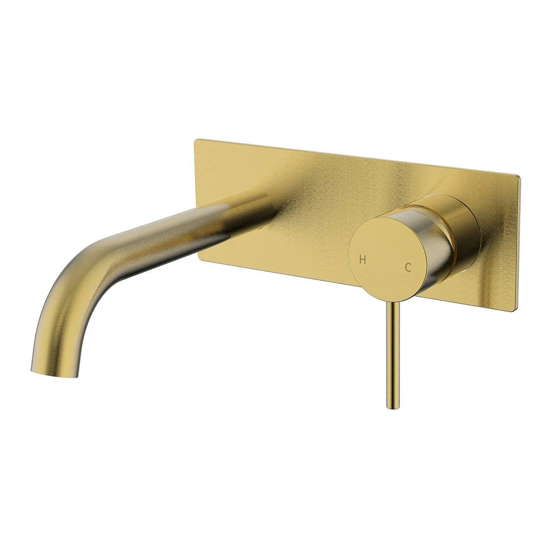 Ikon Hali Wall Mixer With Spout Brushed Gold - Image 3