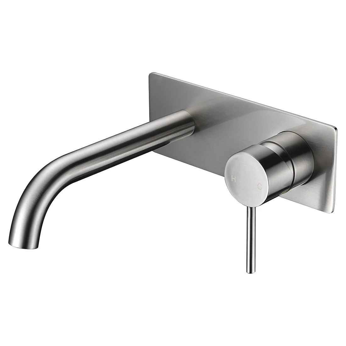 Ikon Hali Wall Mixer With Spout Brushed Nickel - Image 3