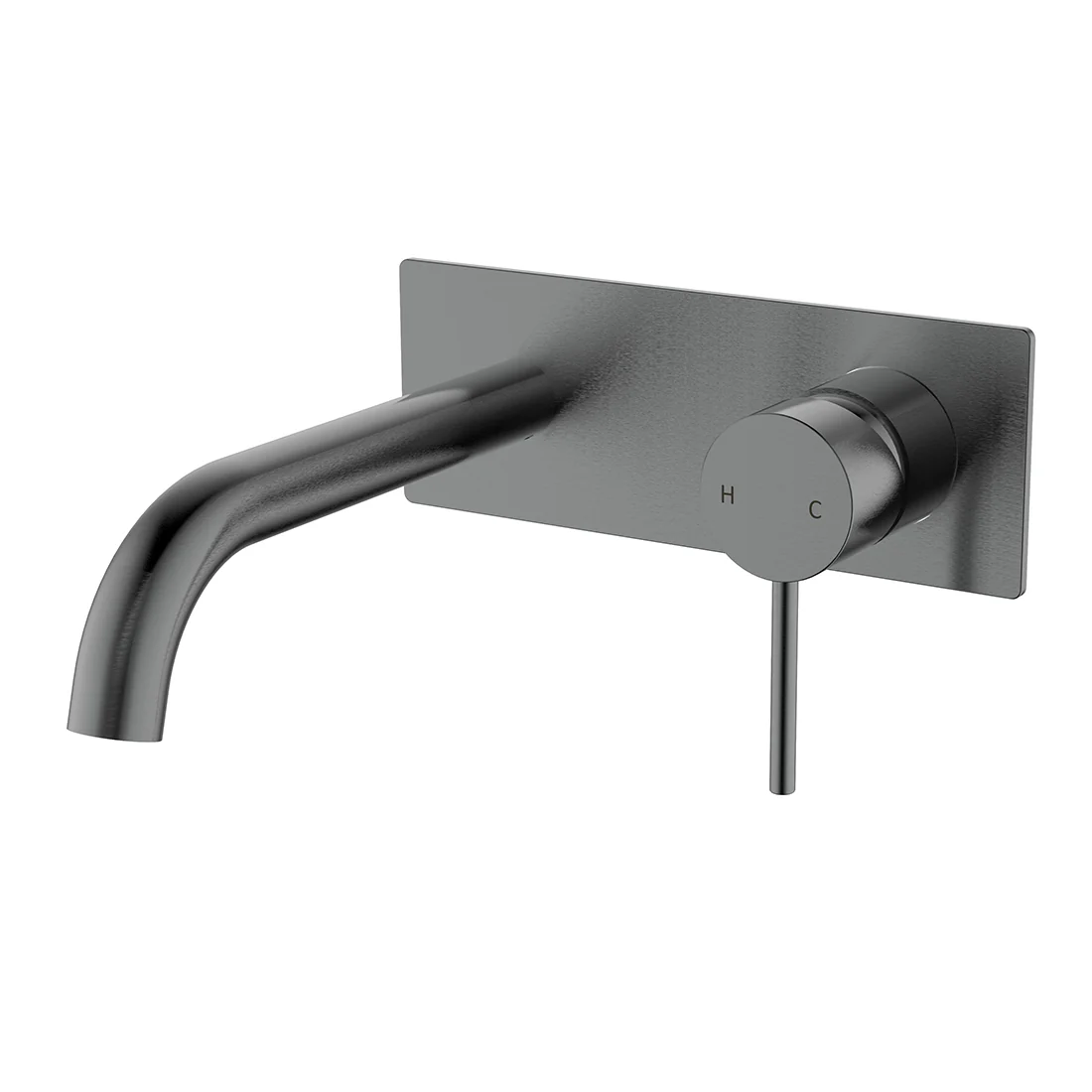 Ikon Hali Wall Mixer With Spout Gun Metal - Image 3
