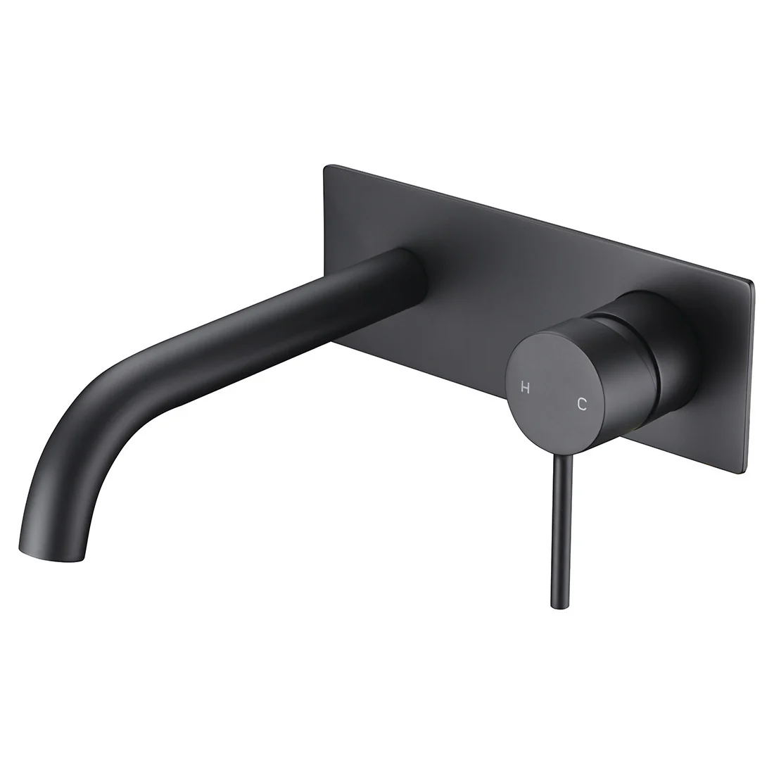 Ikon Hali Wall Mixer With Spout Matte Black - Image 3