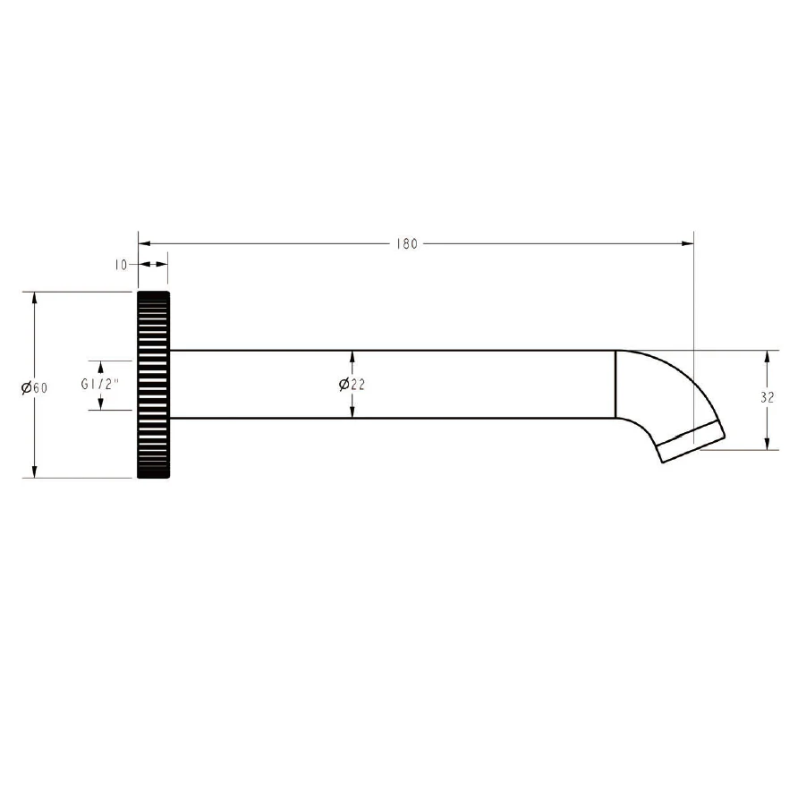 Linie Bath Spout Matte Black - Image 2
