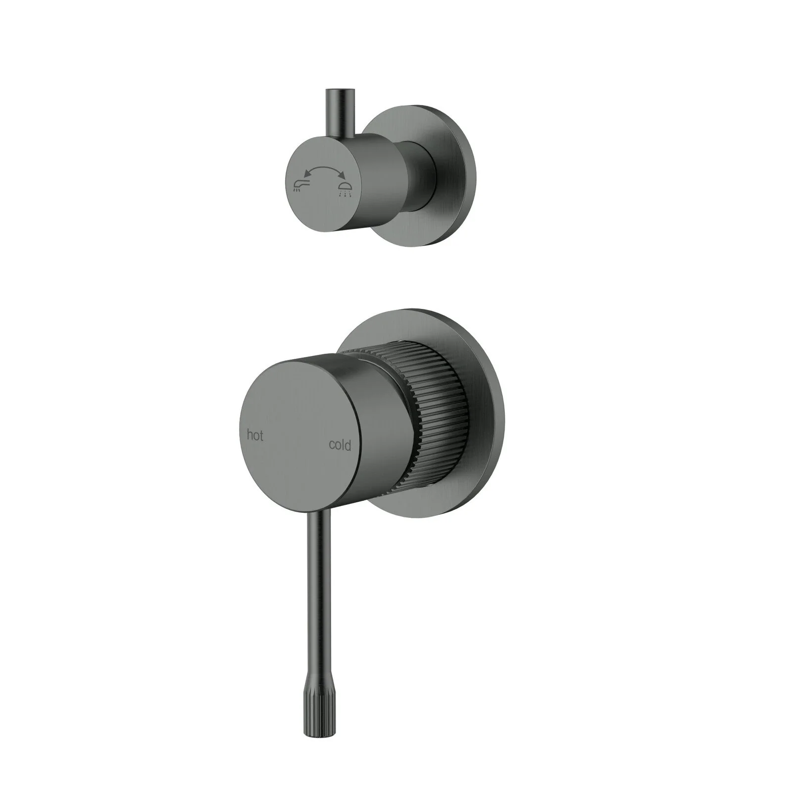 Linie Wall Mixer With Diverter Gun Metal
