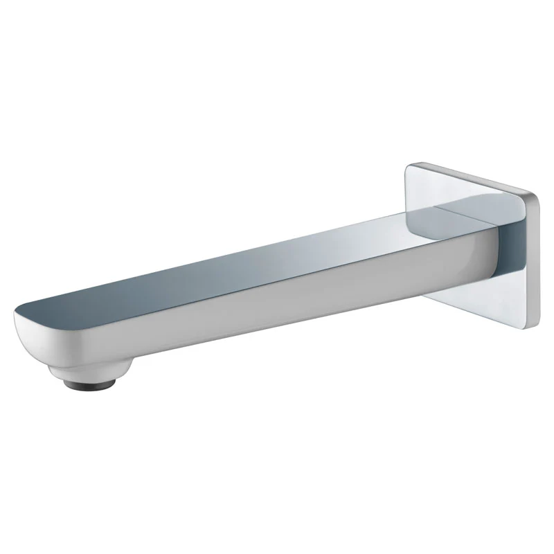 Ikon Seto Square Bath Spout Chrome & White - Image 3