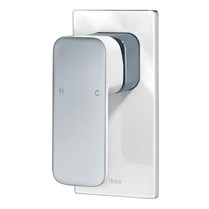 Ikon Seto Wall Mixer Chrome White - Image 3