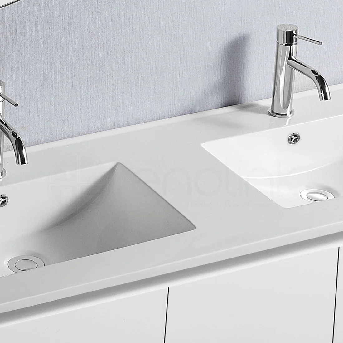 Ivana 1200mm PVC Water Proof Bathroom Vanity Double Ceramic Basin - Image 7
