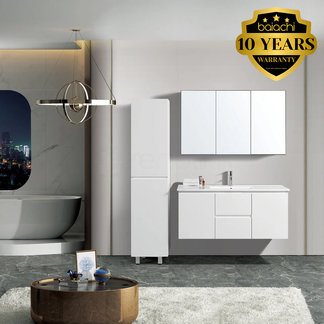 Ivana 1200mm PVC Water Proof Wall Hung Bathroom Vanity Cabinet