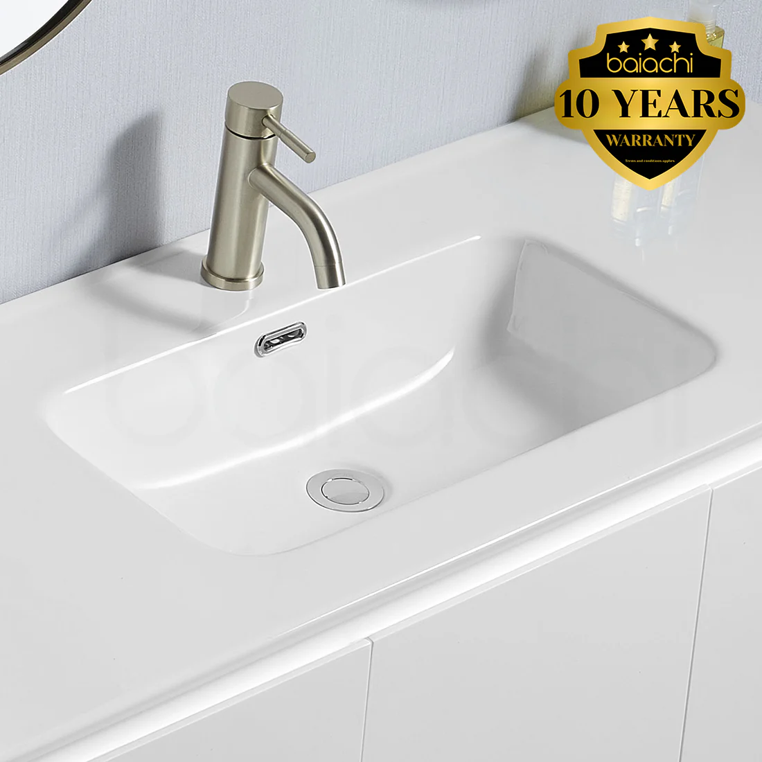 Ivana 750mm PVC Water Proof Bathroom Vanity Left Drawers Ceramic Basin