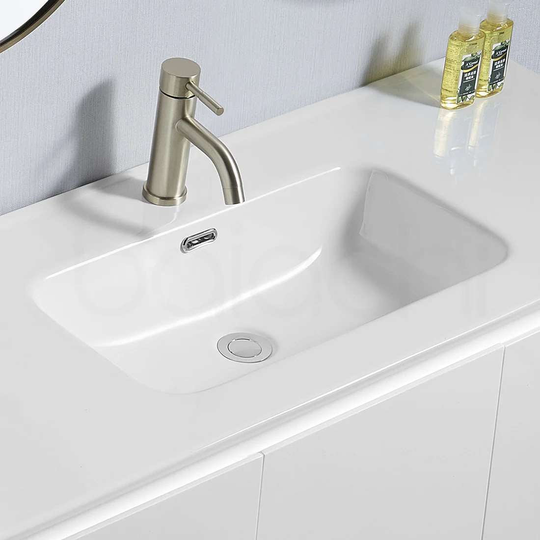 Ivana 750mm PVC Water Proof Bathroom Vanity Left Drawers Ceramic Basin - Image 5