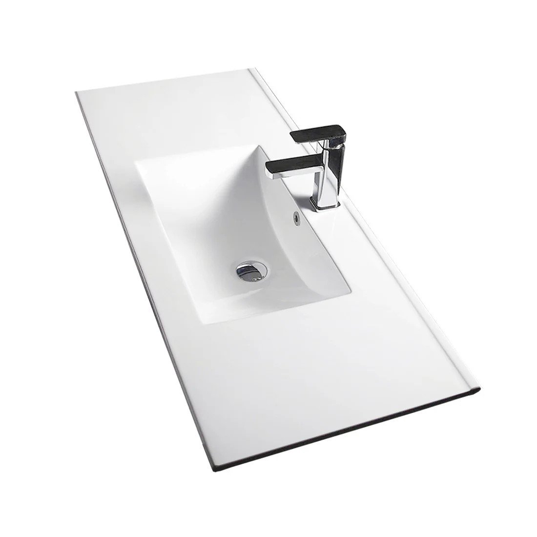 Ivana 750mm PVC Water Proof Wall Hung Bathroom Vanity Right Drawers Ceramic Basin - Image 3