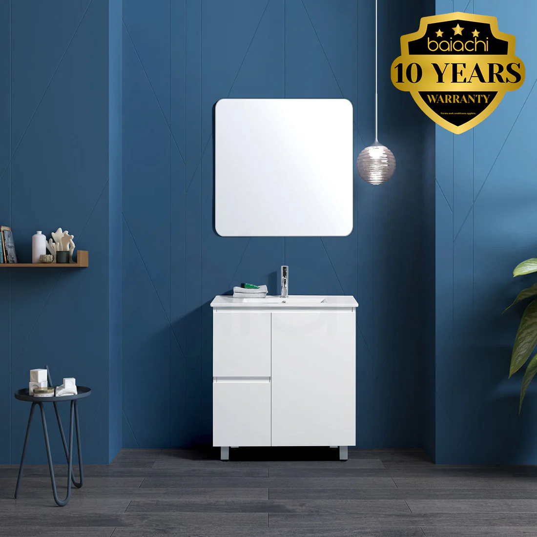 Lucena 750mm Slim Left Drawer PVC Water Proof Bathroom Vanity Cabinet