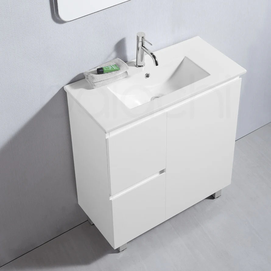 Lucena 750mm Slim Left Drawer PVC Water Proof Bathroom Vanity Cabinet - Image 3