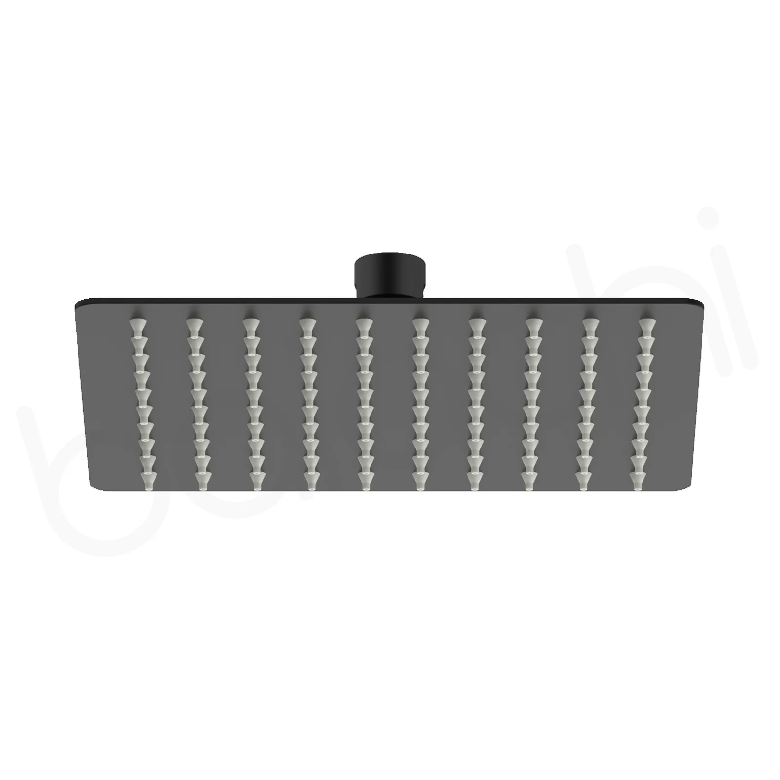 Mackenzie Square Stainless Steel Shower Head 250mm Matte Black - Image 3