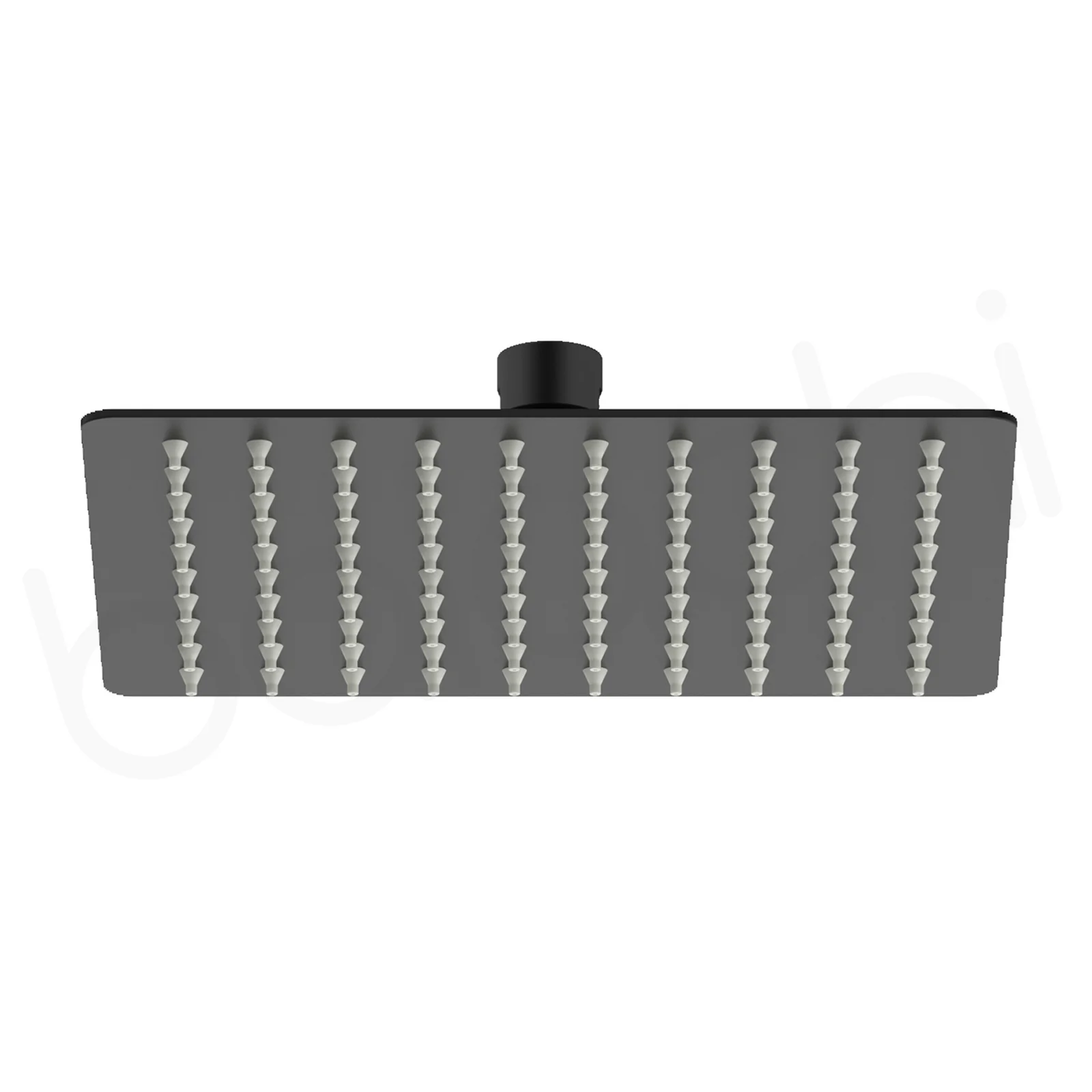 Mackenzie Square Stainless Steel Shower Head 300mm Matte Black - Image 3