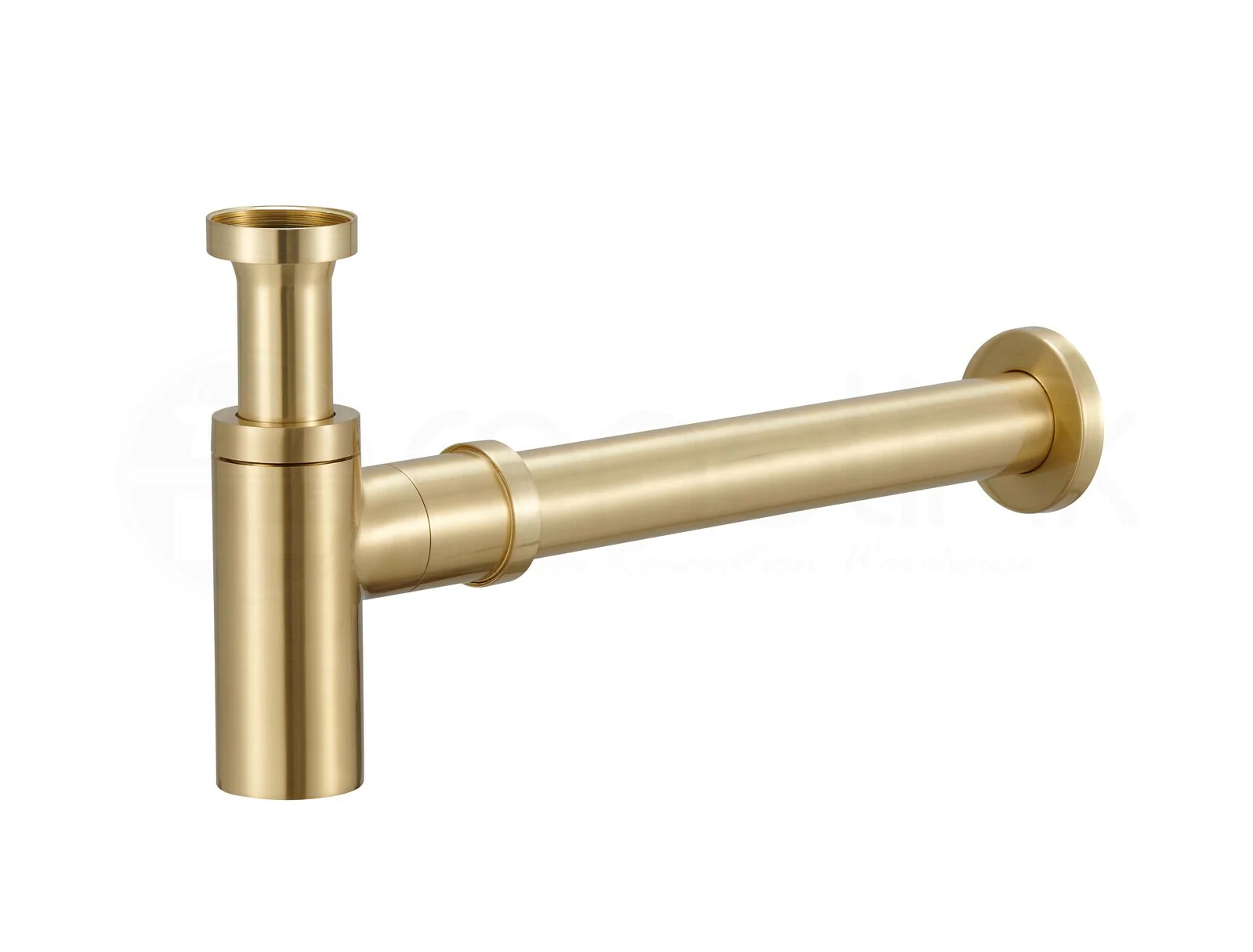 Moreton Round Brass Bottle Trap 40mm Brushed Gold - Image 3