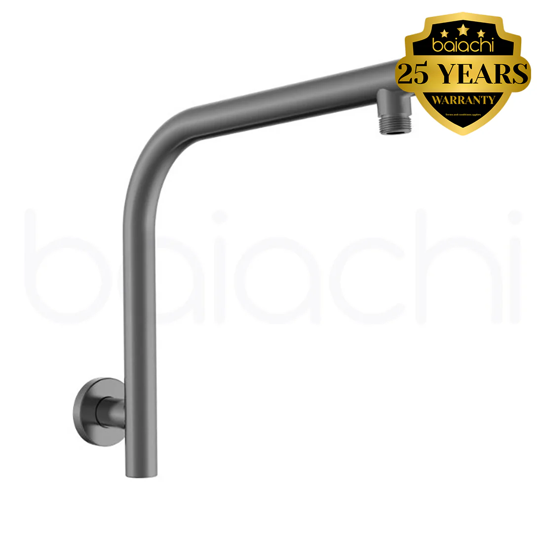 Moreton Round High Rise Wall Shower Arm Gun Metal