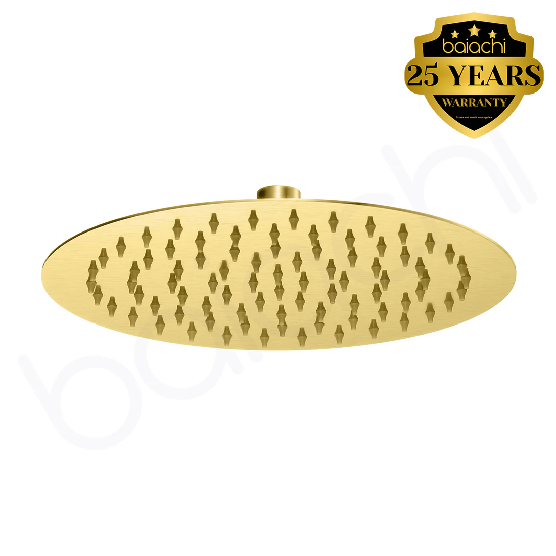 Moreton Round Stainless Steel Shower Head 250mm Brushed Gold