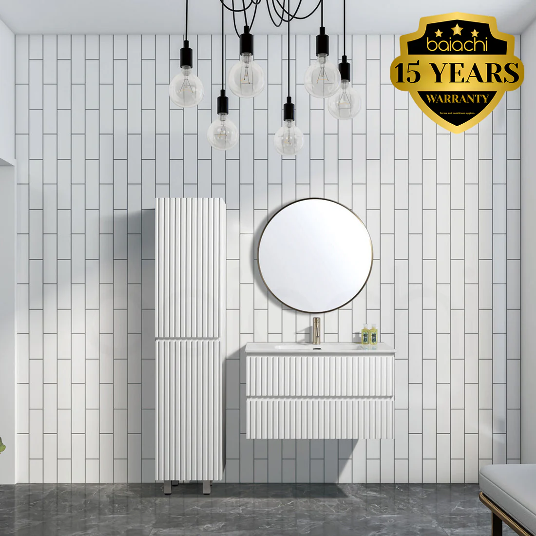 Oslo 900mm Plywood Wall Hung Bathroom Vanity Cabinet