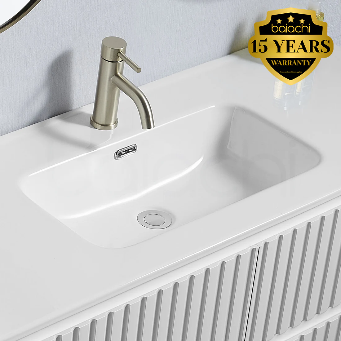 Oslo Plywood 900mm Wall Hung Bathroom Vanity Ceramic Basin