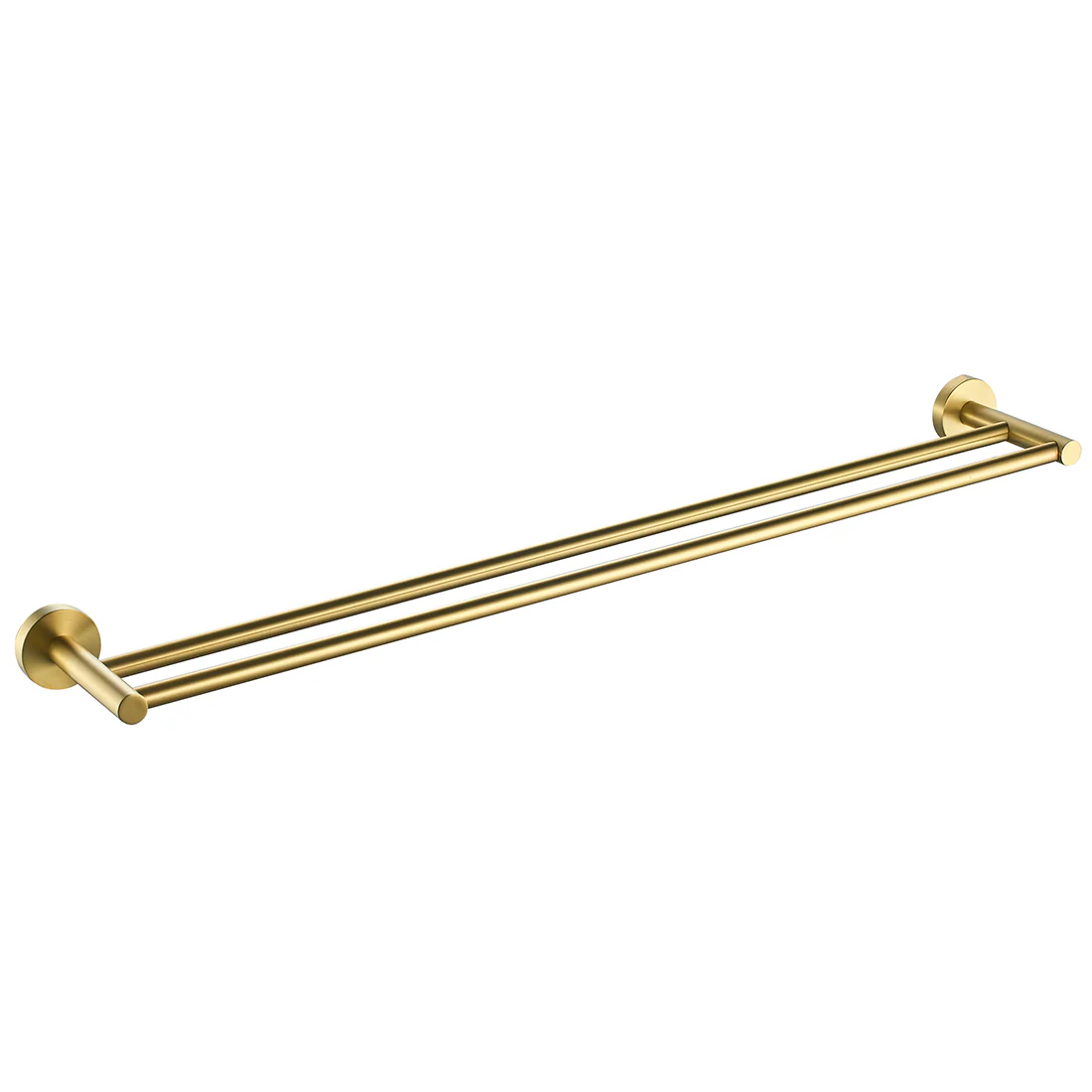 Otus Double Towel Rail 750mm Brushed Gold - Image 3
