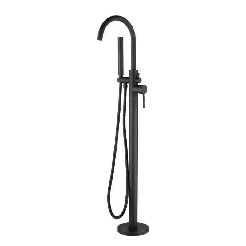 Otus Free Standing Bath Mixer with Hand Shower Matte Black - Image 4