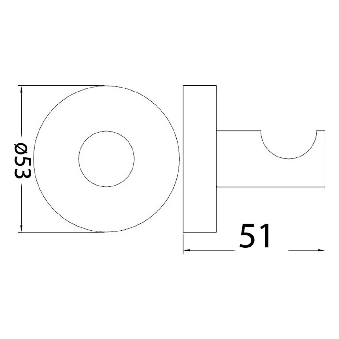 Otus Robe Hook Brushed Gold - Image 2