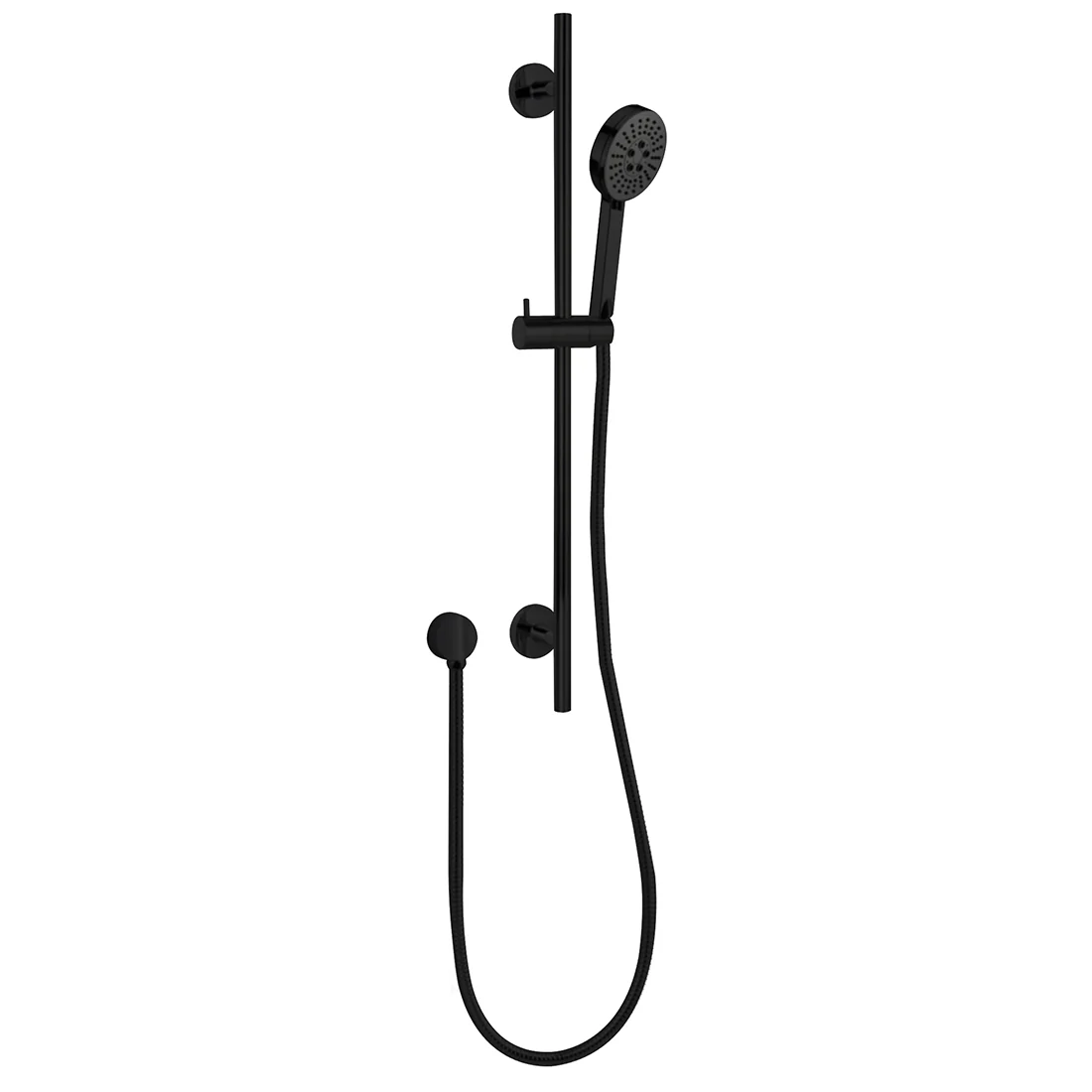 Otus Round Sliding Shower Set Matte Black - Image 3