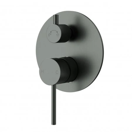Otus Slimline SS Wall Diverter Mixer Gun Metal