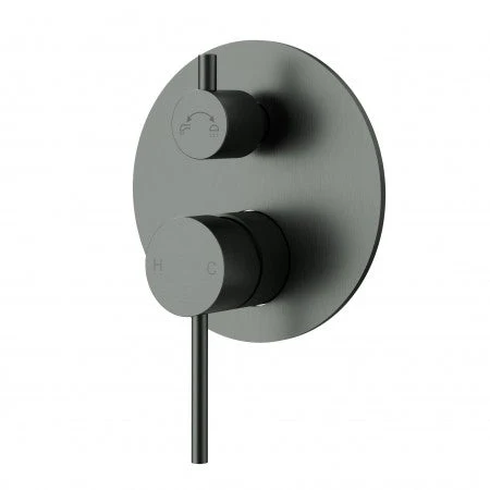Otus Slimline SS Wall Diverter Mixer Gun Metal - Image 4