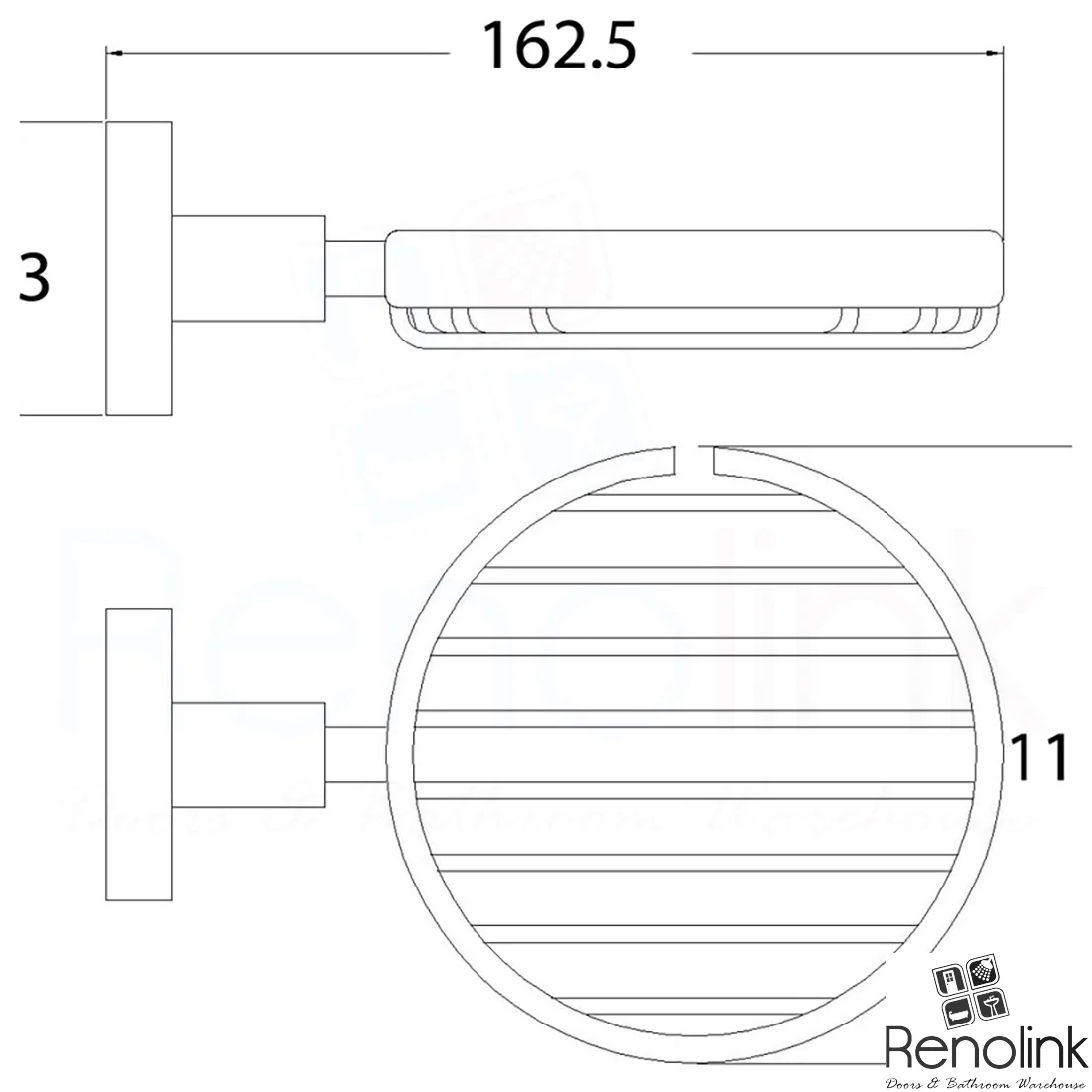 Otus Soap Holder Gun Metal - Image 2
