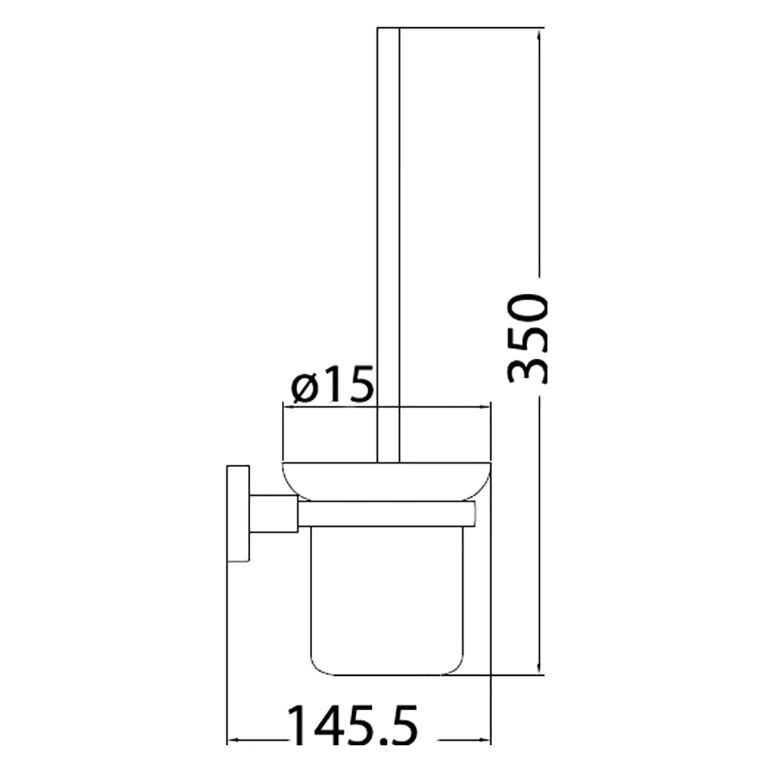 Otus Toilet Brush Matte Black - Image 2