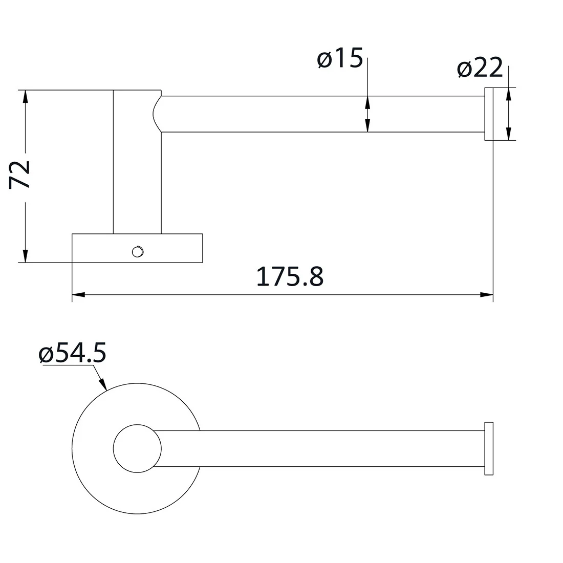 Otus Toilet Roll Holder Brushed Gold - Image 2