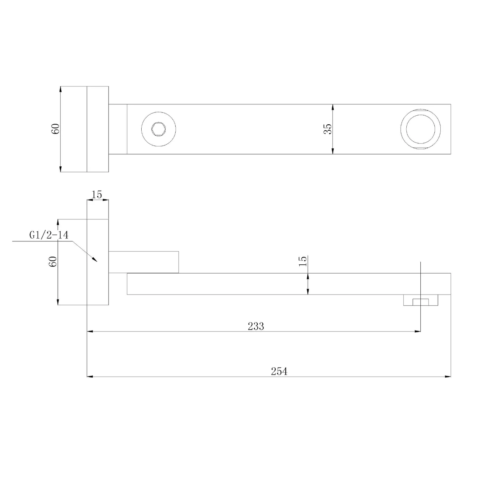 Rosa Square Swivel Bath Spout Brushed Nickel - Image 2