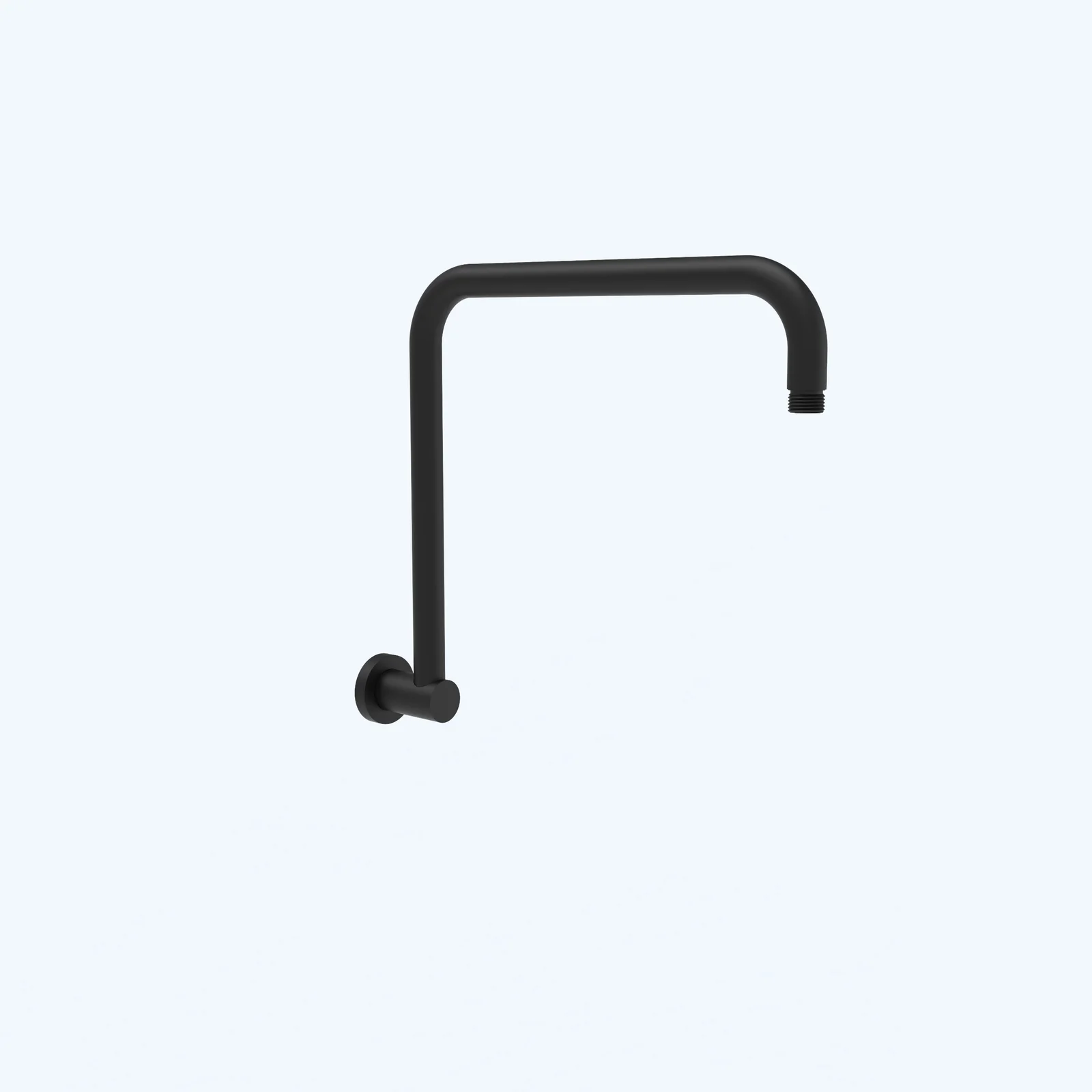 Round High Rise Wall Shower Arm Matte Black - Image 3