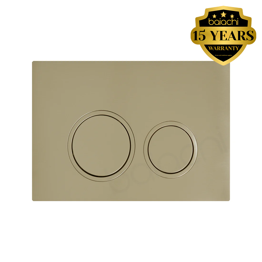Round In-Wall Toilet Dual Flushing Buttons Brushed Gold