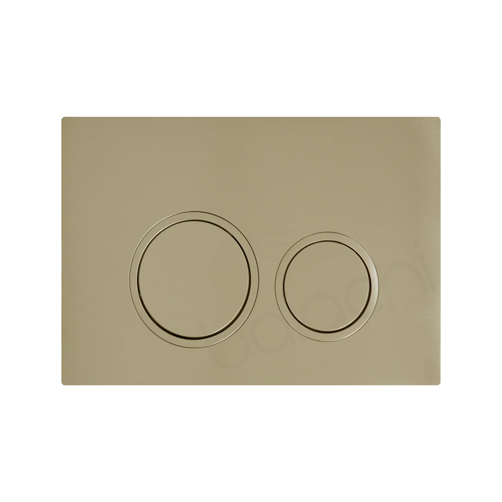 Round In-Wall Toilet Dual Flushing Buttons Brushed Gold - Image 3