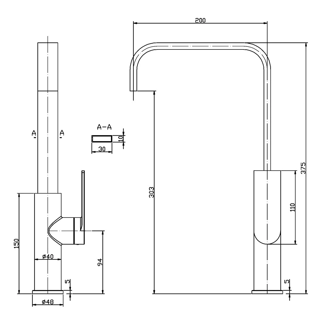 Ruki Kitchen And Laundry Sink Mixer Gun Metal - Image 5