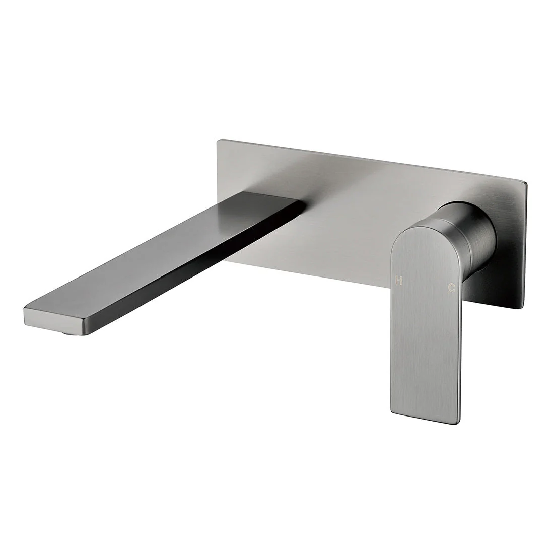 Ruki Wall Mixer With Spout Gun Metal - Image 3