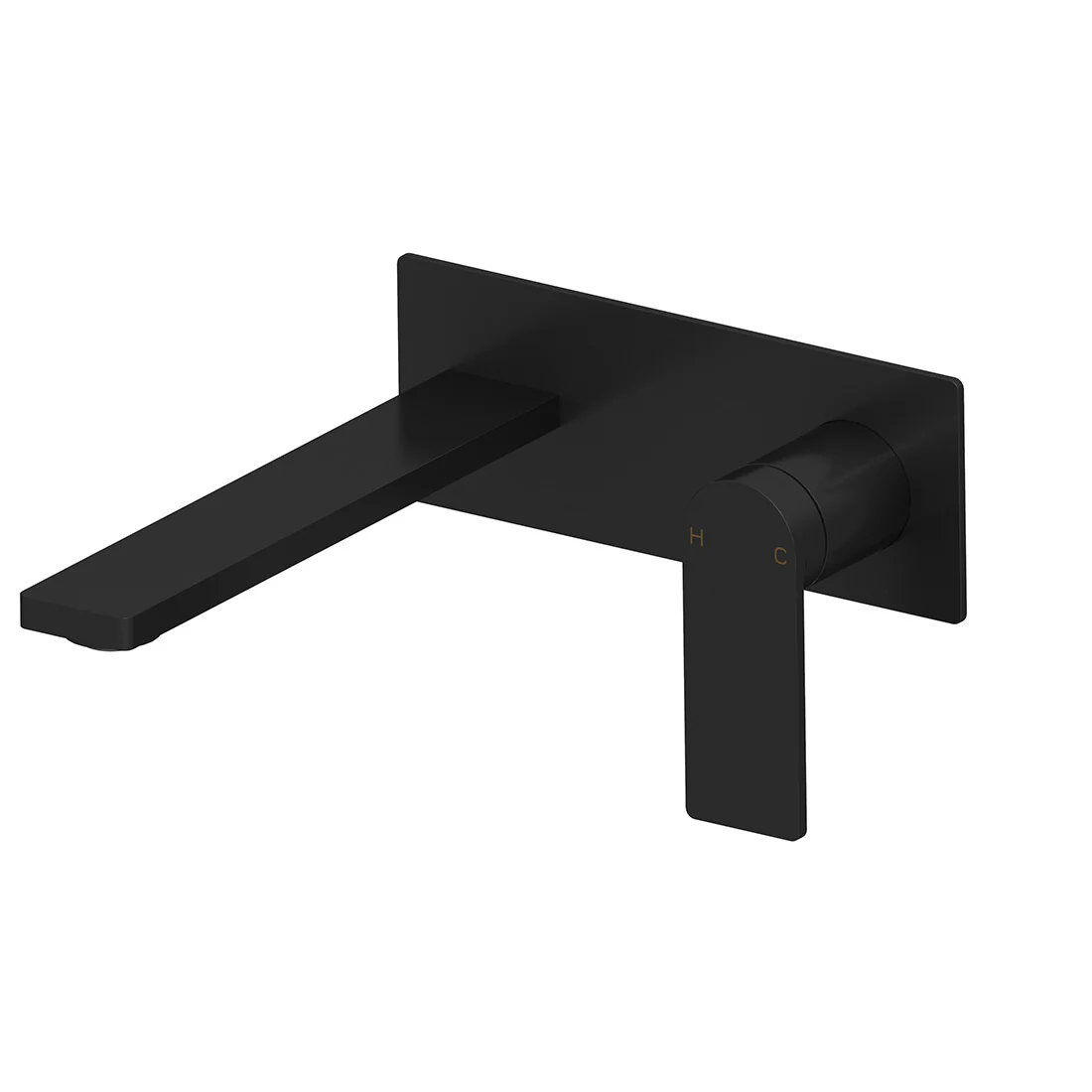 Ruki Wall Mixer With Spout Matte Black