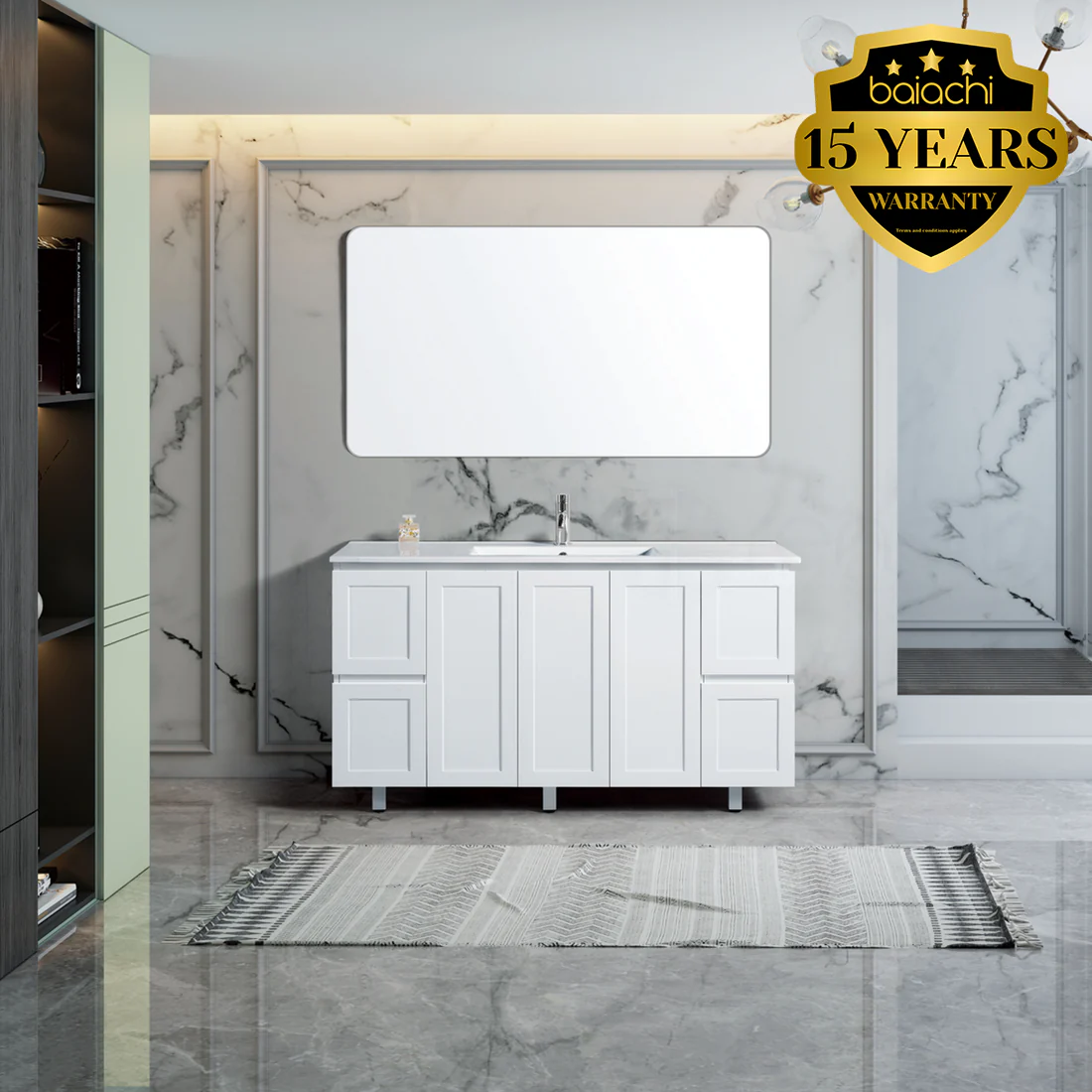 Shaker 1500mm Plywood Bathroom Vanity Cabinet