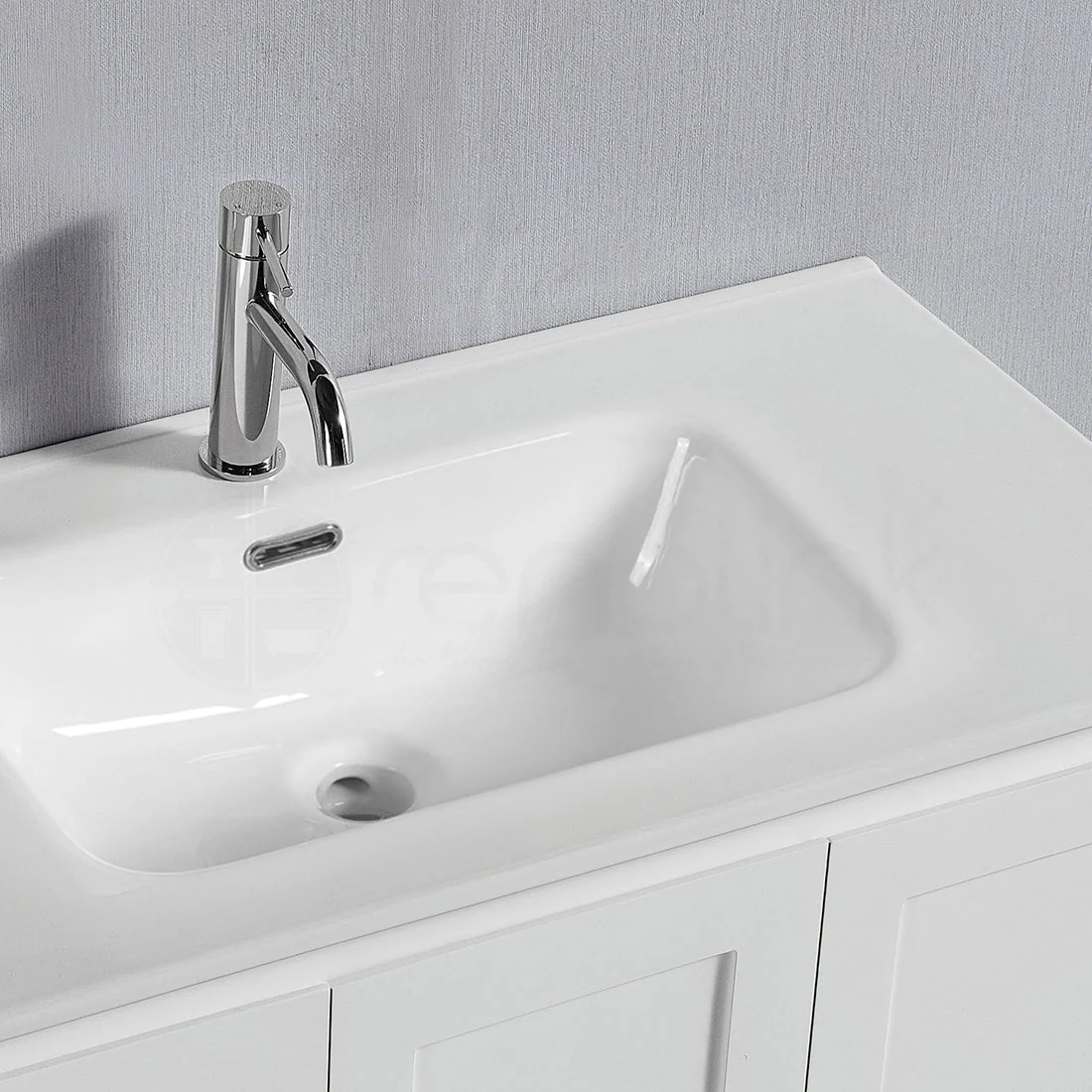 Shaker 900mm Left Drawer Plywood Bathroom Vanity Ceramic Basin