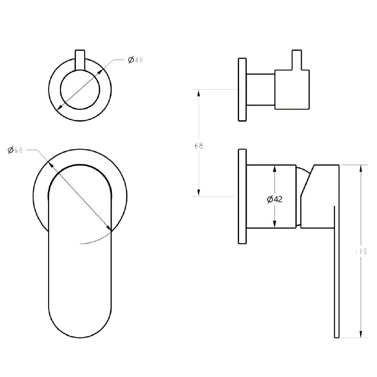 Sora SS Wall Mixer With Diverter Stainless Steel - Image 2