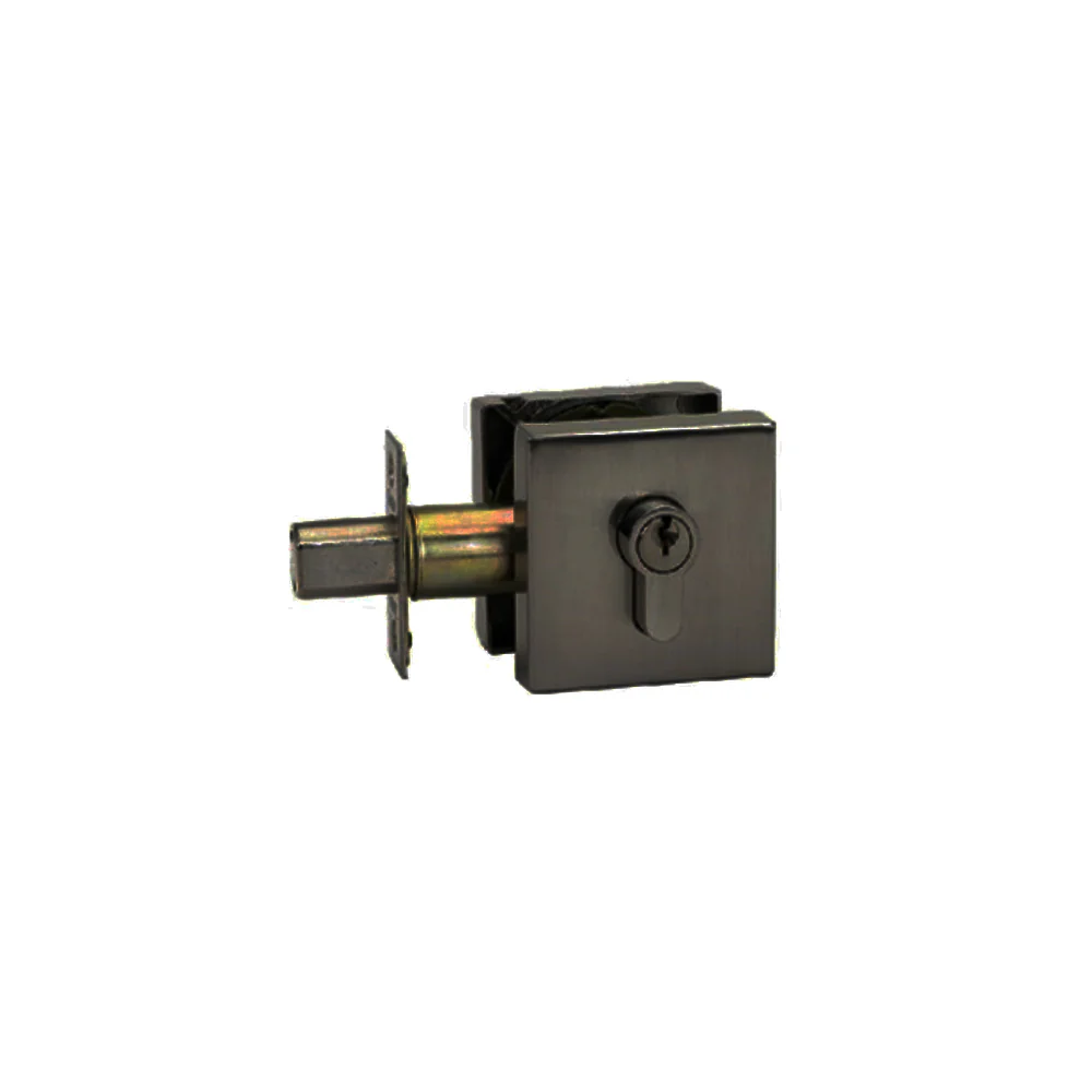 Triad Slimline Square Single Cylinder Deadbolt Matte Black - Image 2