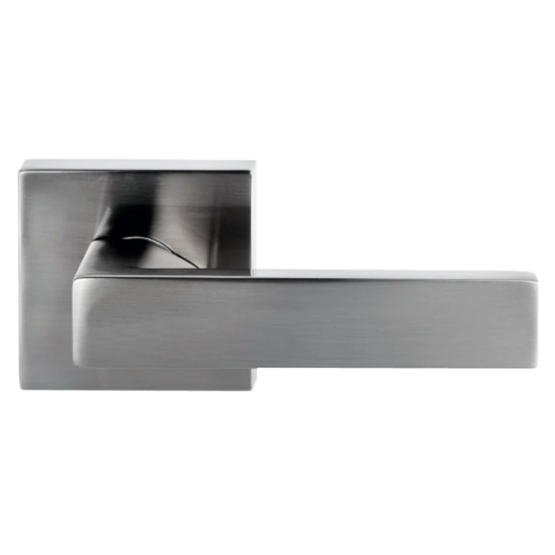 Trident Door Handle Lever On Square Rose Passage Set Brushed Nickel - Image 3