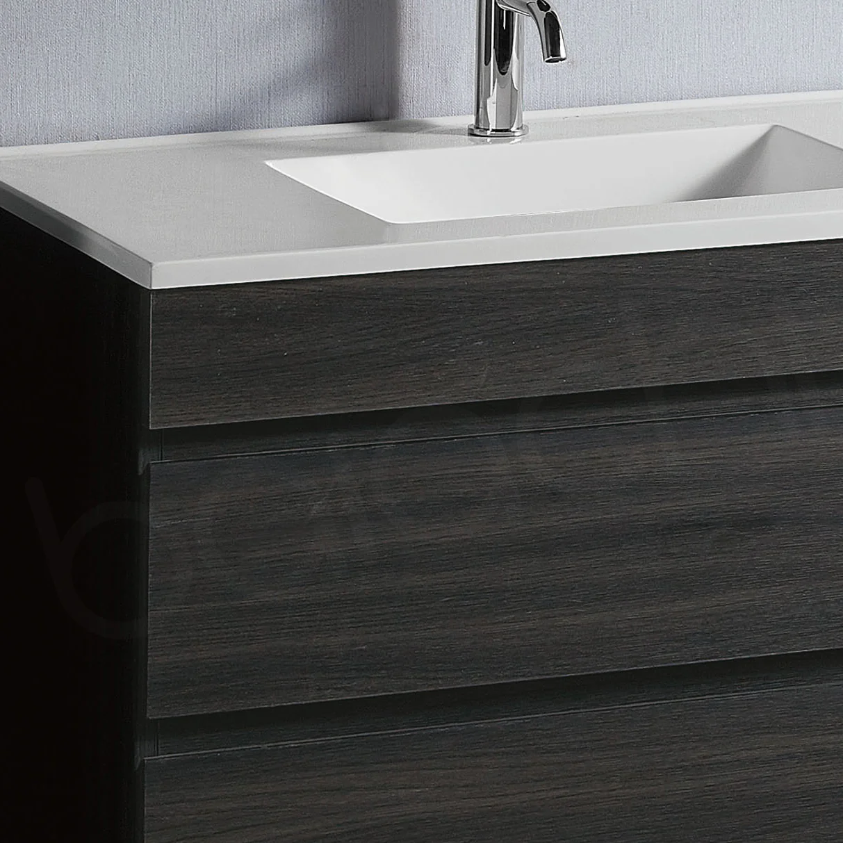 Vellena 1200mm Plywood Empire Oak Wall Hung Bathroom Vanity Ceramic Basin - Image 7