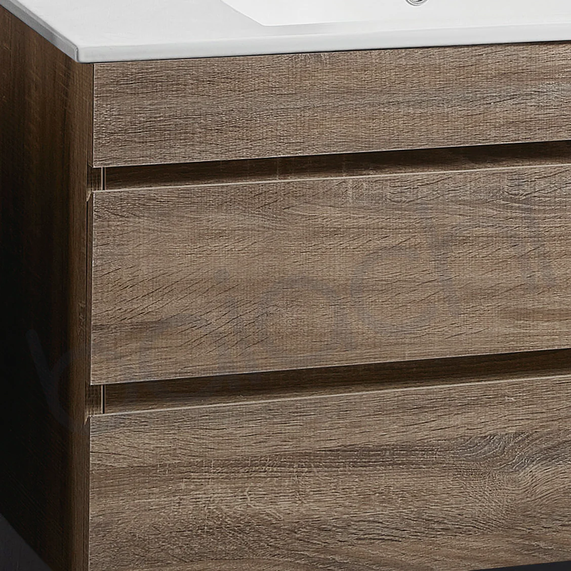 Vellena 1200mm PVC Water Proof Prime Oak Wall Hung Bathroom Vanity Ceramic Basin - Image 5