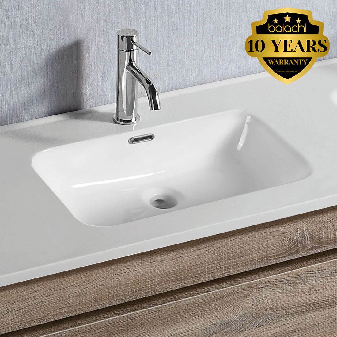 Vellena 1200mm PVC Water Proof Wash White Wall Hung Bathroom Vanity Ceramic Basin