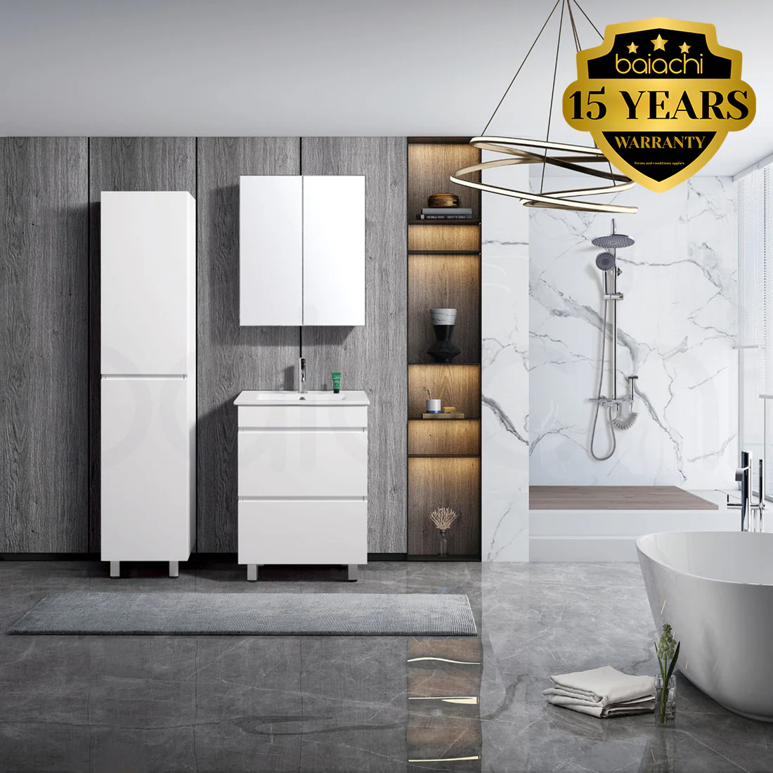 Vellena 600mm Plywood Bathroom Vanity Cabinet